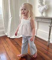 Edgehill Collection x Kristin Ellen Hockman Little Girls 2T-6X Elin Embroidered Pant Set