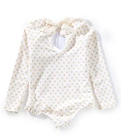 Edgehill Collection x Kristin Ellen Hockman Little Girls 2T-6X Greta Yellow Floral One-Piece Swimsuit