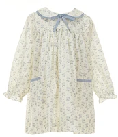 Edgehill Collection x Kristin Ellen Hockman Little Girls 2T-6X Lovisa Peter Pan Collar Long Sleeve Sunflower Dress