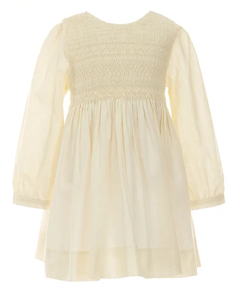 Edgehill Collection x Kristin Ellen Hockman Little Girls 2T-6X Margaret Long Sleeve Smocked Dress