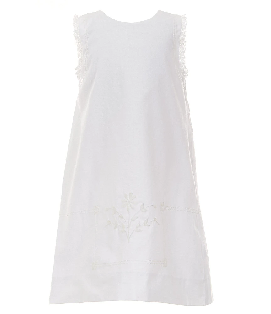 Edgehill Collection x Kristin Ellen Hockman Little Girls 2T-6X Svea White Embroidered Dress