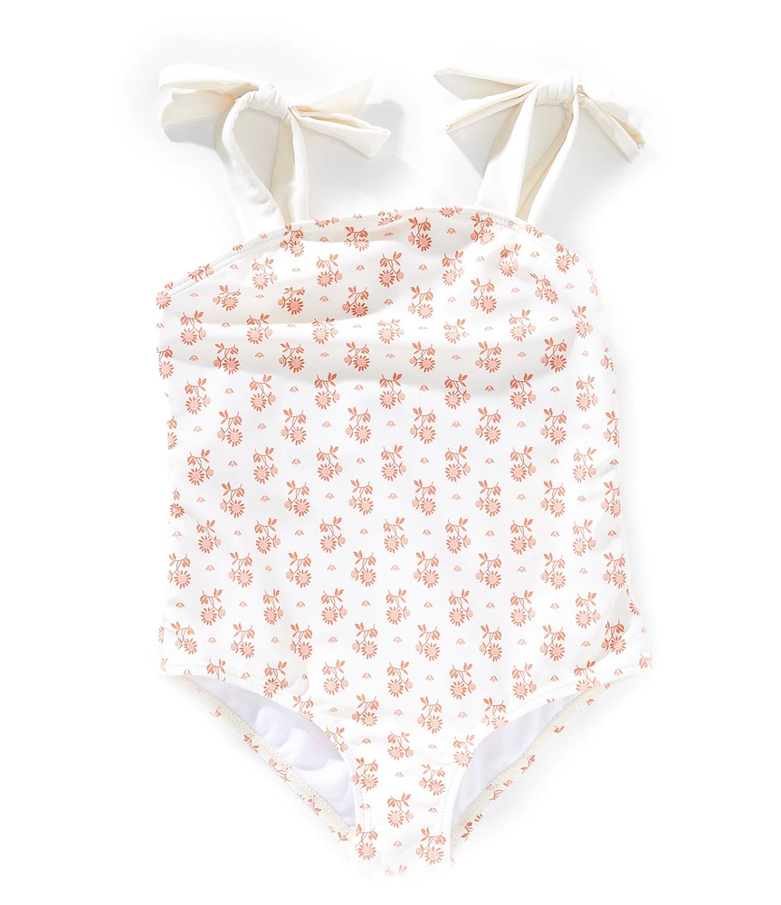 Edgehill Collection x Kristin Ellen Hockman Little Girls 2T-6X Sybil Square Neck Floral One-Piece Swimsuit