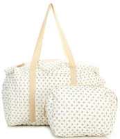 Edgehill Collection x Kristin Ellen Hockman Lottie Yellow Floral Weekender Bag
