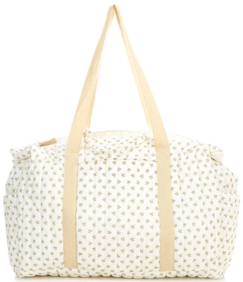 Edgehill Collection x Kristin Ellen Hockman Lottie Yellow Floral Weekender Bag
