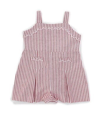 Edgehill Collection x The Broke Brooke Baby Girls 12-24 Months Emerson Woven Stripe Romper