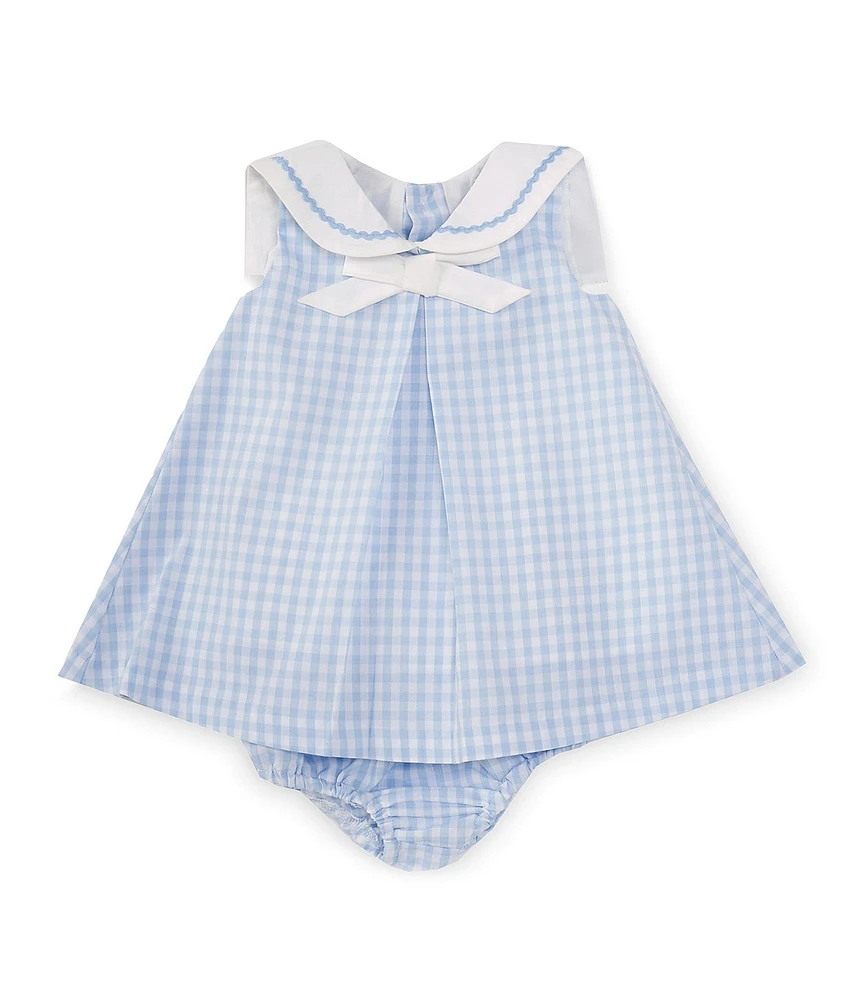 Edgehill Collection x The Broke Brooke Baby Girls 3-24 Months Annabelle Woven Gingham Sailor Dress