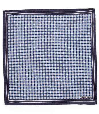 Edward Armah Circle Reversible Silk Pocket Square