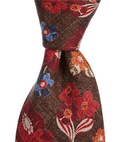 Edward Armah Floral 3.5#double; Silk Tie