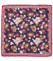 Edward Armah Floral Reversible Silk Pocket Square