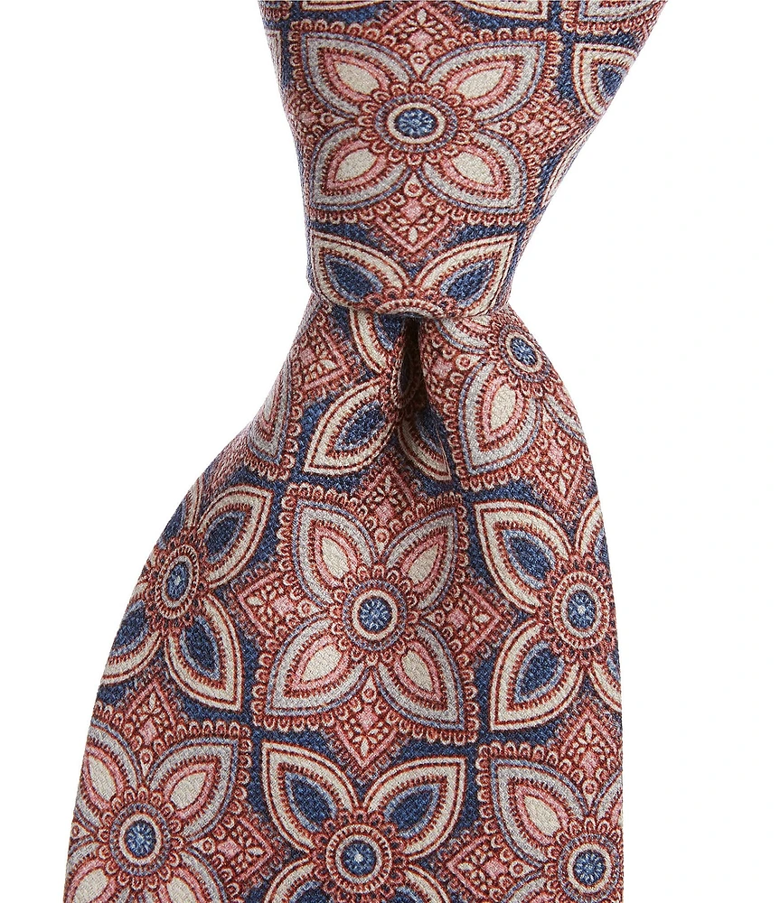 Edward Armah Grand Medallion 3.5#double; Silk Tie