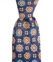 Edward Armah Medallion 3.3#double; Silk Tie