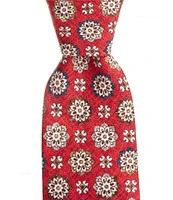 Edward Armah Medallion 3.3#double; Silk Tie