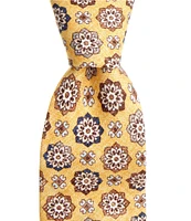 Edward Armah Medallion 3.3#double; Silk Tie