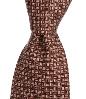 Edward Armah Micro-Print 3.5#double; Silk Tie