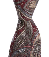 Edward Armah Muted Paisley 3.5#double; Silk Tie