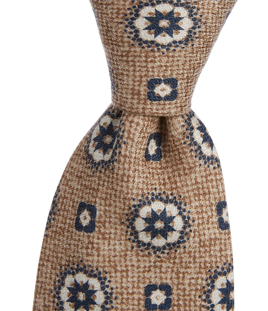 Edward Armah Open Medallion 3.5#double; Silk Tie