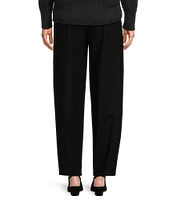 Eileen Fisher Boiled Wool Jersey Pull-On Pleated Lantern Ankle Pants