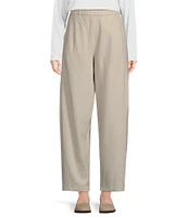 Eileen Fisher Boiled Wool Jersey Pull-On Pleated Lantern Ankle Pants