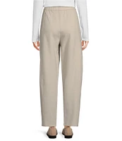 Eileen Fisher Boiled Wool Jersey Pull-On Pleated Lantern Ankle Pants