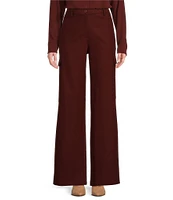 Eileen Fisher Boiled Wool Jersey Wide Leg Cargo Pant