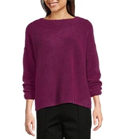 Eileen Fisher Cashmere Blend Funnel Neck Long Sleeve Sweater