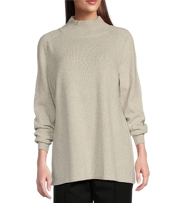 Eileen Fisher Cashmere Turtle Neck Long Sleeve Boxy Fit Tunic