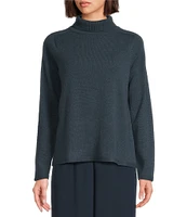 Eileen Fisher Cashmere Turtleneck Long Sleeve Sweater