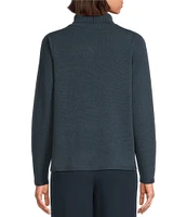 Eileen Fisher Cashmere Turtleneck Long Sleeve Sweater