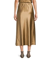 Eileen Fisher Coordinating Stretch Silk Charmeuse Full Skirt