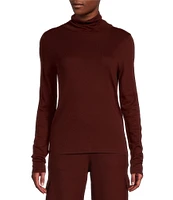 Eileen Fisher Cotton Tencel™ Knit Turtleneck Long Sleeve Sweater