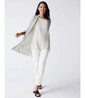 Eileen Fisher Washable Stretch Crepe Slim Leg Ankle Pants