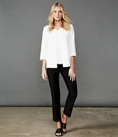 Eileen Fisher Washable Stretch Crepe Slim Leg Ankle Pants