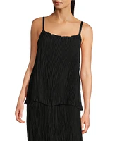 Eileen Fisher Crinkle Silk Scoop Neck Sleeveless Coordinating Cami Top