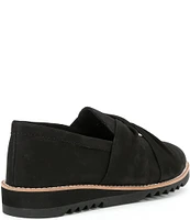 Eileen Fisher EenaTumbled Nubuck Twisted Wedge Loafers