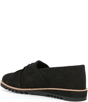 Eileen Fisher EenaTumbled Nubuck Twisted Wedge Loafers