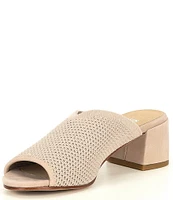 Eileen Fisher Fave Stretch Fabric Block Heel Sandals