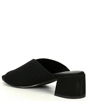 Eileen Fisher Fave Stretch Fabric Block Heel Sandals