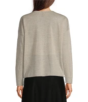 Eileen Fisher Fine Merino Wool Round Neck Long Sleeve Sweater