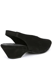 Eileen Fisher Gatwick Nubuck Slingback Block Heel Pumps