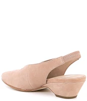 Eileen Fisher Gatwick Nubuck Slingback Block Heel Pumps