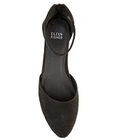 Eileen Fisher Ingle Nubuck Zip Ballerina Pumps