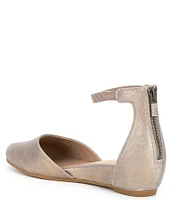 Eileen Fisher Ingle Metallic Suede Ankle Strap Wedge Pumps