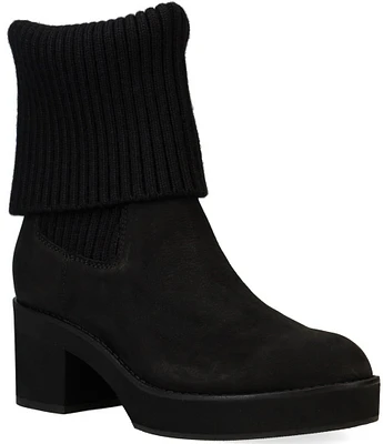 Eileen Fisher Jala Tumbled Nubuck Fold Over Booties