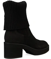 Eileen Fisher Jala Tumbled Nubuck Fold Over Booties