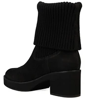 Eileen Fisher Jala Tumbled Nubuck Fold Over Booties