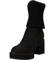 Eileen Fisher Jala Tumbled Nubuck Fold Over Booties