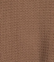 Eileen Fisher Organic Cotton Knit Cord Crew Neck Cap Sleeve Top