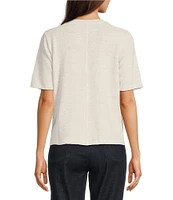 Eileen Fisher Organic Cotton Knit Crew Neck Short Sleeve Tee