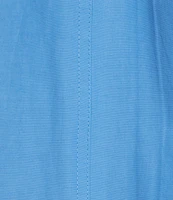 Eileen Fisher Light Weight Cotton Nylon Stand Collar With Hidden Hood Long Sleeve Coat