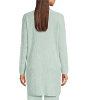 Eileen Fisher Organic Linen Cotton High Collar Long Sleeve Cardigan
